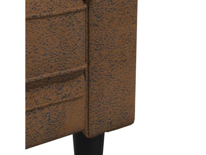 Canapé Chesterfield - MOTHINESSTO - 2 places - Marron - Tissu 100% polyester - Confort moelleux