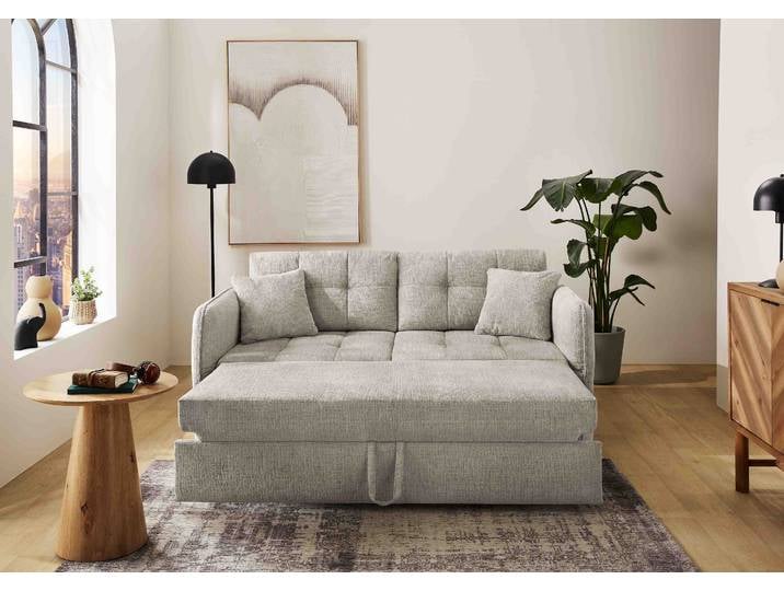JOB Leon 160 Schlafsofa Hellgrau