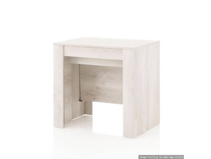 Console extensible - GLAM - Pin blanc - Contemporain - 78 5 cm - 78 cm - Aspect bois