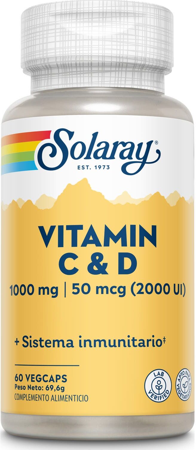 SOLARAY Vitamina C y D 60caps