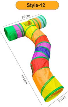 Inspire Picks Foldable Cat Tunnel Toy For Interactive Play, Exercise & Exploration style 12