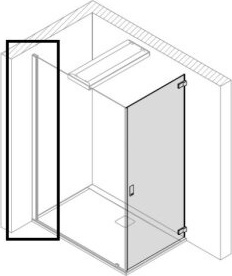 Hoesch Wandanschlussprofil 2200 mm zur Glasscheiben-Befestigung bei Duschabtrennung Ciela & Thasos - 149066