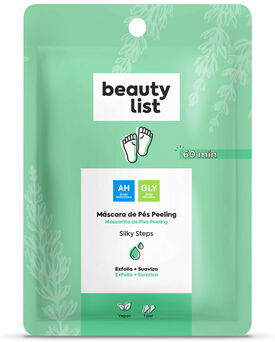 Beauty List Máscara de Pés Peeling Ácido Glicólico 1 par