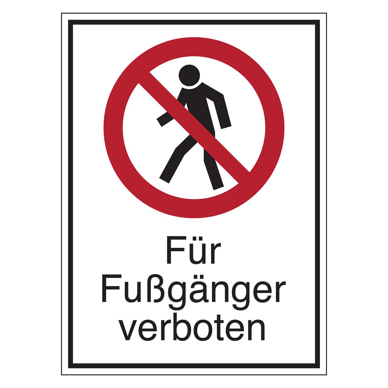 Brady STD-145-131x185-B7541, Verbotsschilder - Für Fussgänger verboten (806567)