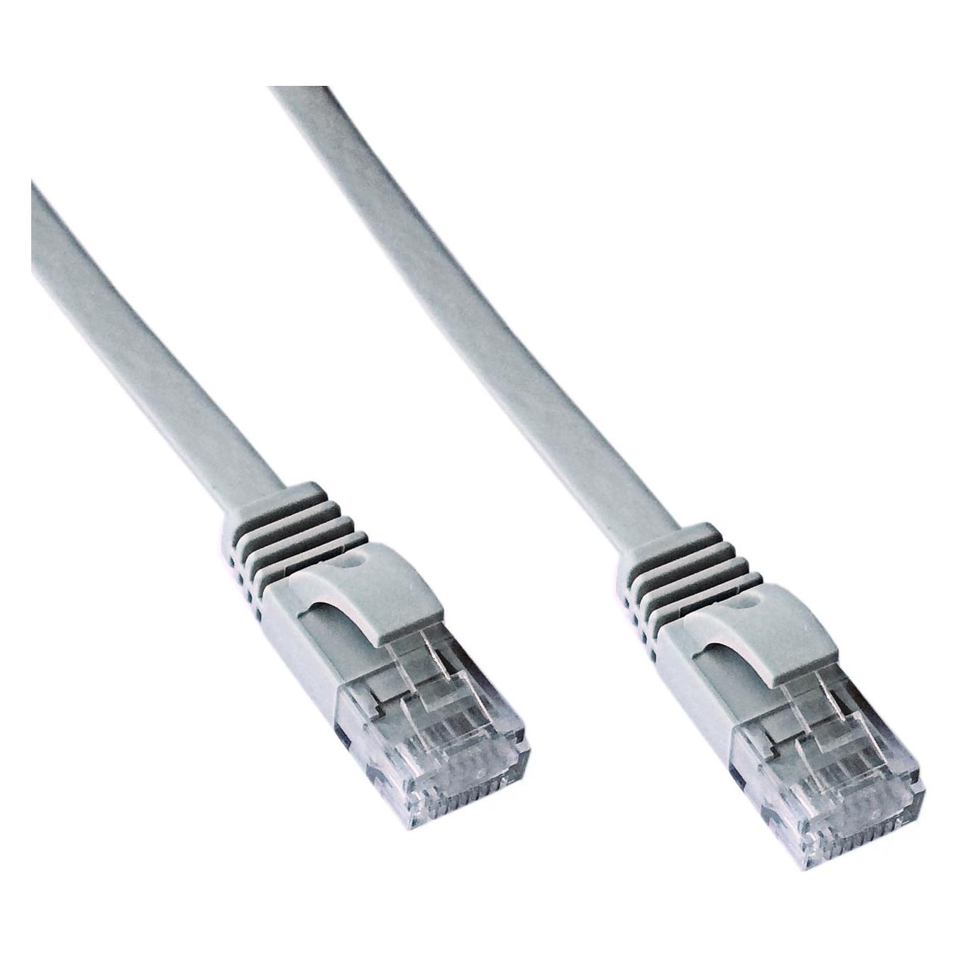Datacom Patch cord UTP CAT6 5m gray FLAT flat (UTP, CAT6, 5 m) (1444)