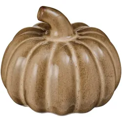 IB Laursen Deko-Kürbis stehend aus Steingut Natur, Braun - H 8 x Ø 9 cm