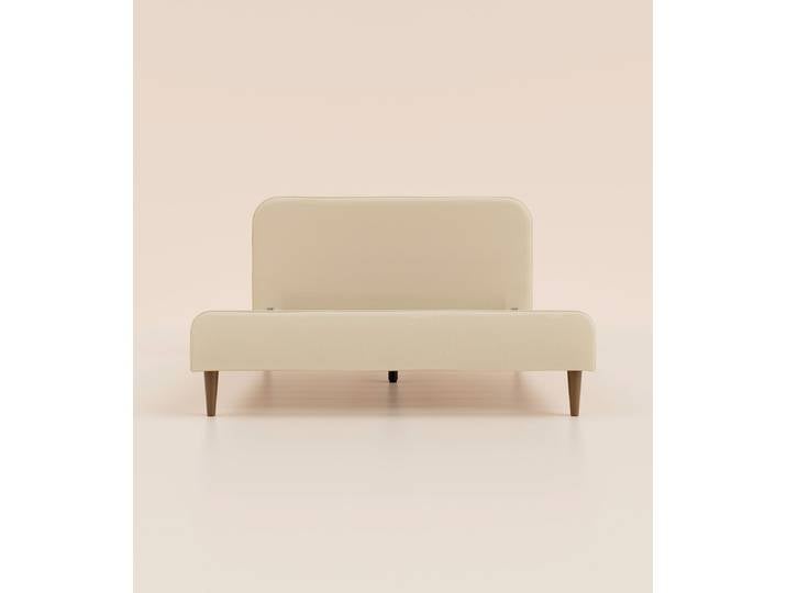 Lit Scandi 140x200 cm - Beige Velouté - Tediber