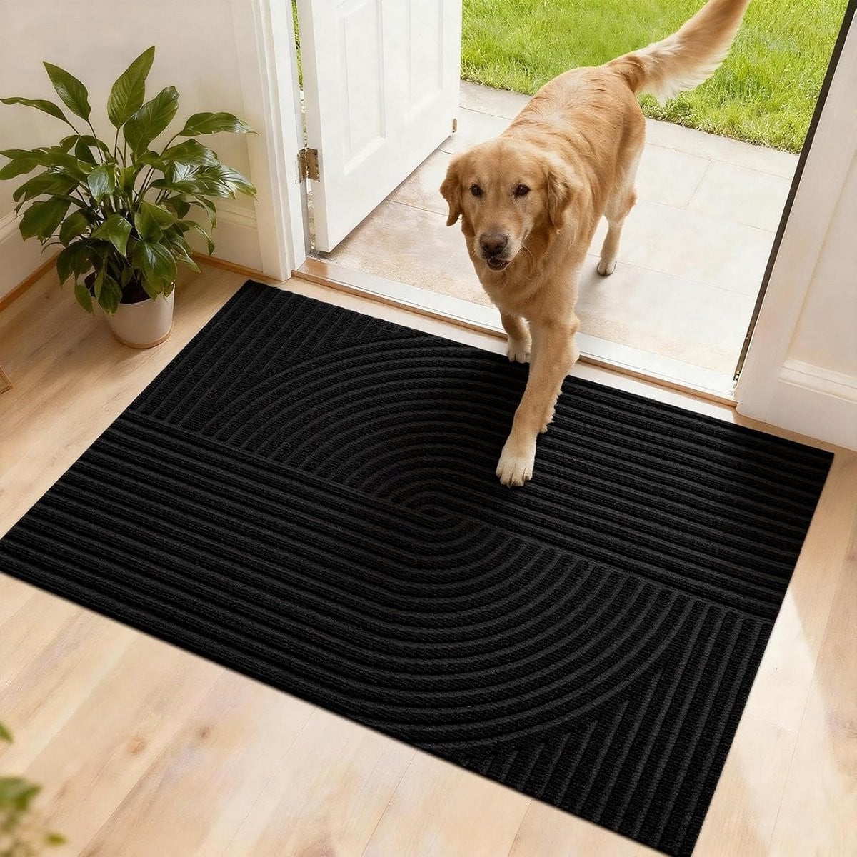 Wasbare en vuilafstotende antislip deurmat voor binnen en buiten, 60 x 90 cm