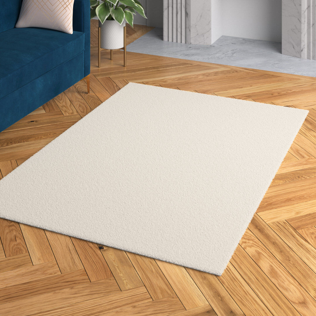 Etta Avenue Gina Machine Washable Tufted Ivory Rug Ivory Rectangle 120 x 170 cm