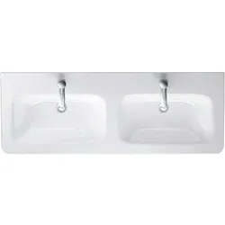 Duravit DuraStyle Doppel Waschtisch 2338130000 130 x 48 cm, weiss, 1 Hahnloch, für Möbel