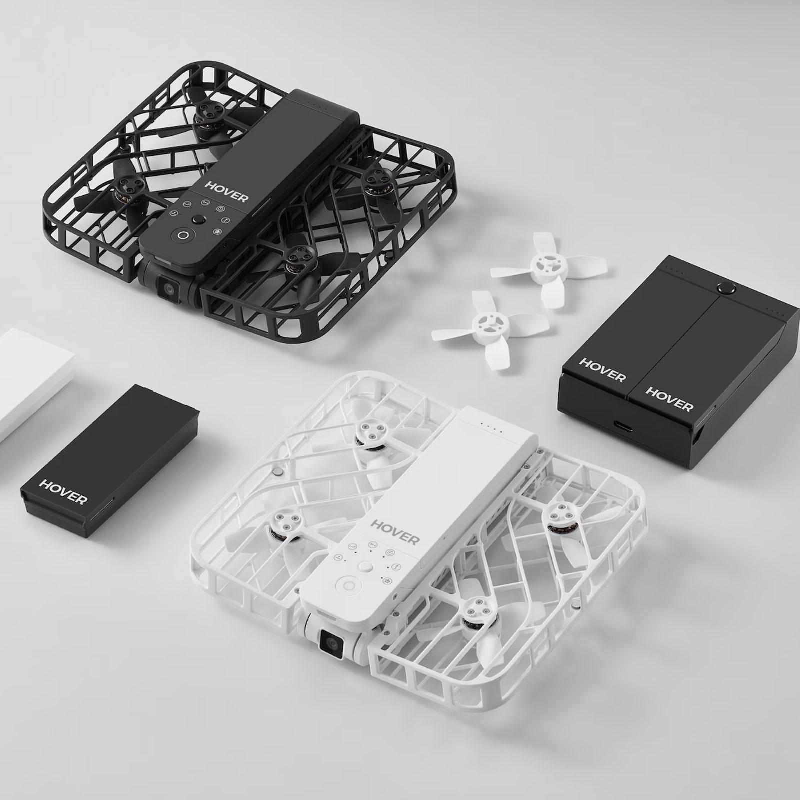 HOVERAir X1 Combo, 4 Rotoren, 2704 x 1520 Pixel, 7 m/s, 1050 mAh, Weiß