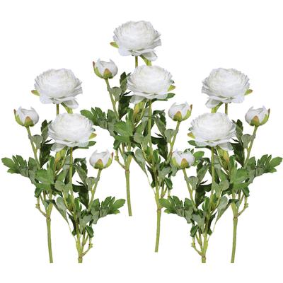 Kunstblume CREATIV GREEN "Ranunkel", weiß, H:40cm, Kunststoff, Polyester, Kunstpflanzen, für schöne Arrangements wie Sträuße und Gestecke
