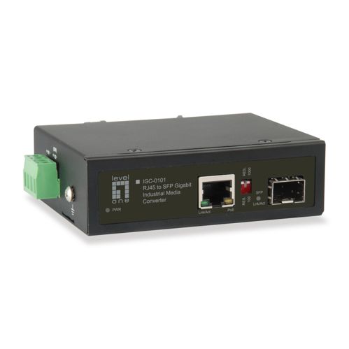 LevelOne IGC-0101 Industrial Gigabit RJ45 SFP Mediakonverter