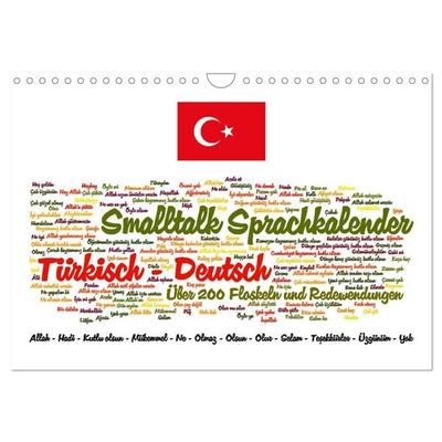 Smalltalk Sprachkalender Türkisch-Deutsch (Wandkalender 2027 DIN A4 quer), CALVENDO Monatskalender