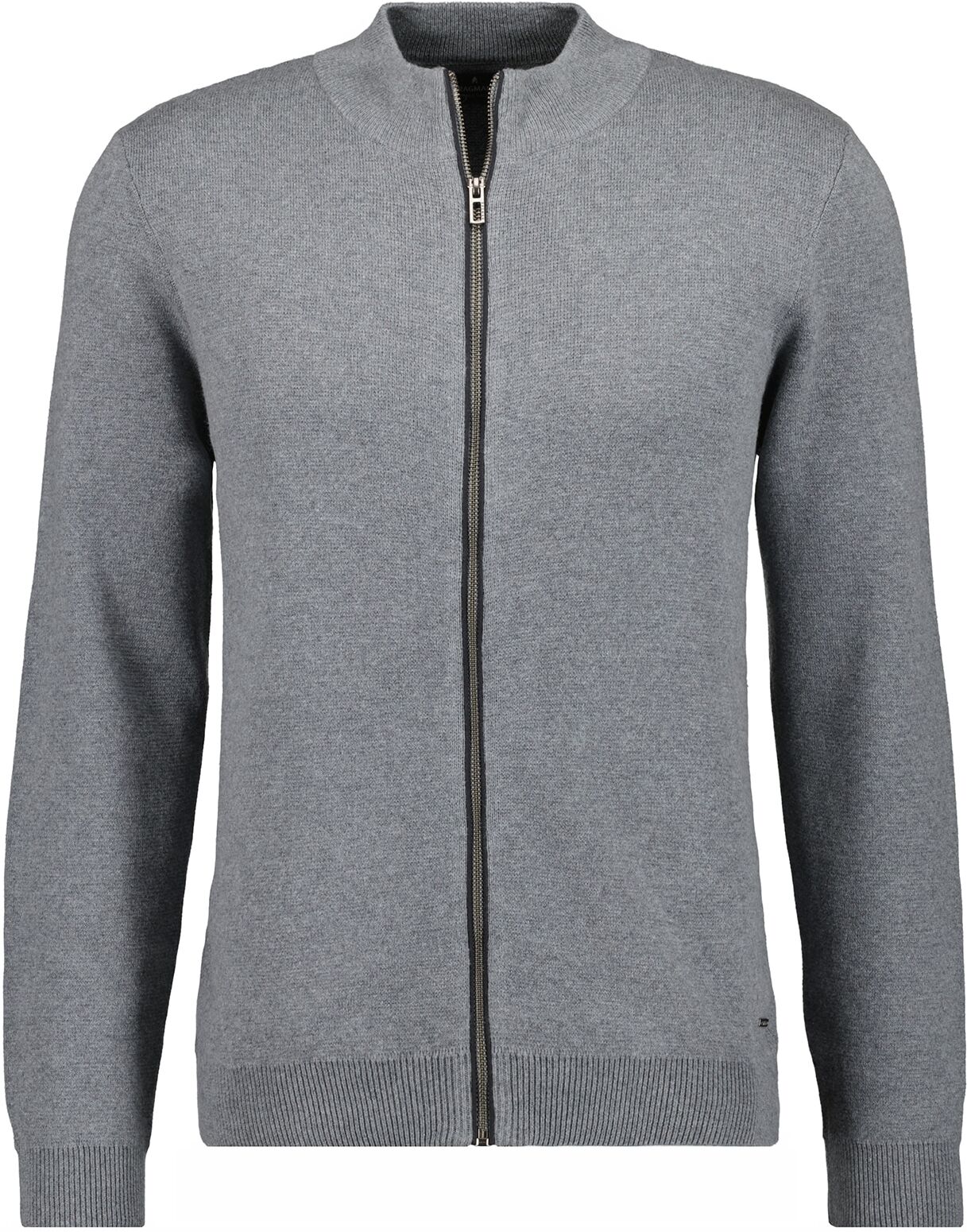Collegejacke RAGMAN, Herren, Gr. L5052, grau (mittelgrau), 95% Baumwolle 5% Kaschmir, Jacken Collegejacke mittelgrau L5052