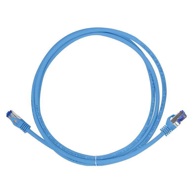 LogiLink Patchkabel Ultraflex, Kat.6A, S/FTP, 7,5 m, blau mitCat.7 Rohkabel, extra flexibles & weiches Kabel (S/FTP, CAT6a, 7.50 m) (C6A086S)
