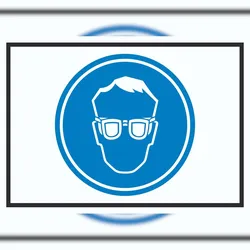 HB-Druck Schutzbrille tragen Symbol Schild A5 (148x210mm)