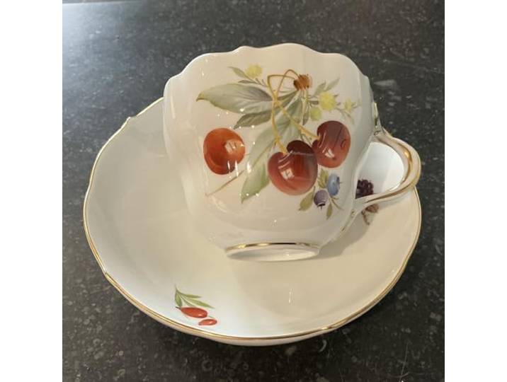 MEISSEN koffiemok set 2 fruit, vorm New Cutout