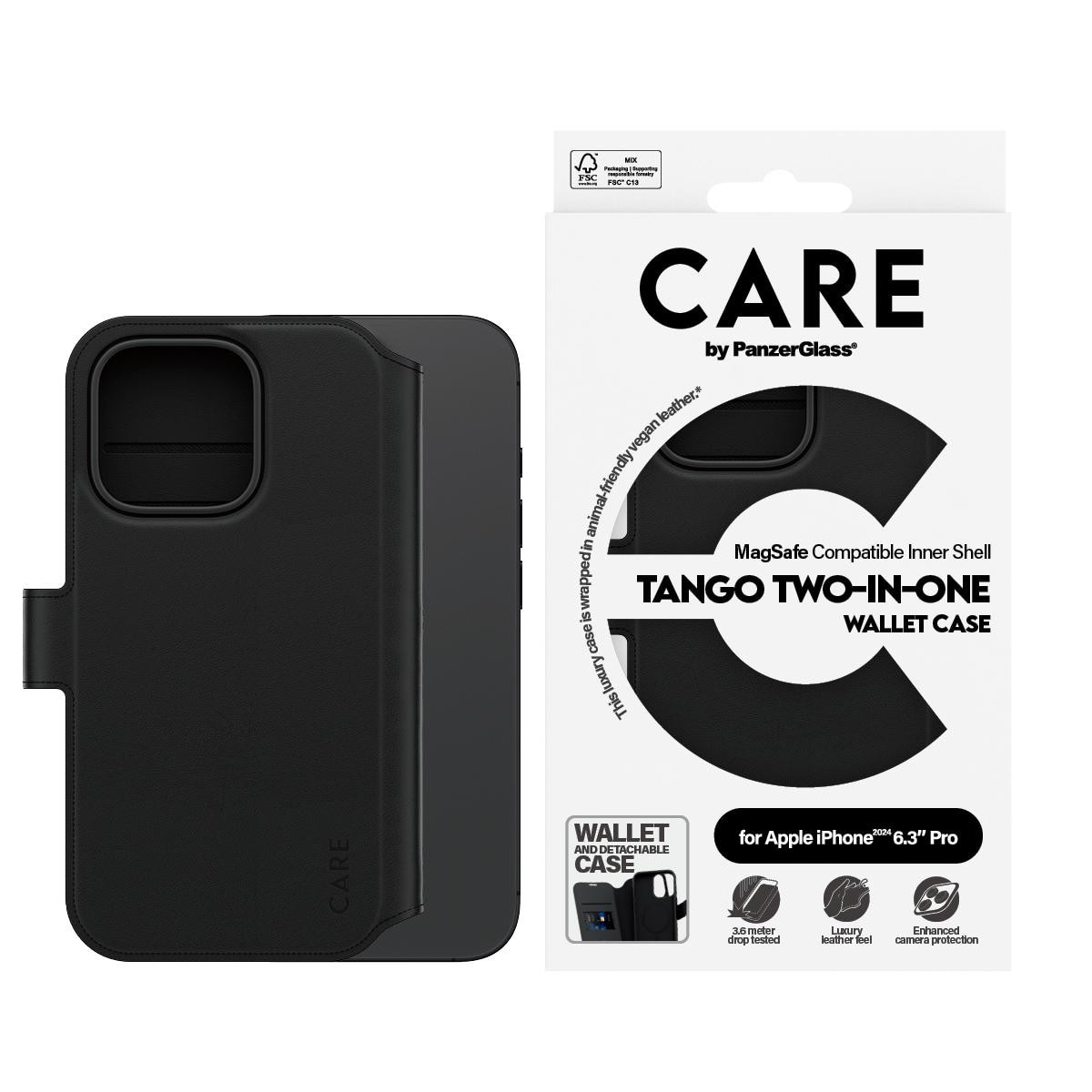 CARE by PanzerGlass Feature Case Tango To-i-En Wallet m. MagSafe iPhone 16 Pro