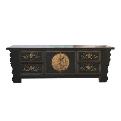 OPIUM OUTLET Möbel Kommode Schrank Sideboard Lowboard "LesNoirs" 35208-8 schwarz asiatisch chinesisch orientalisch