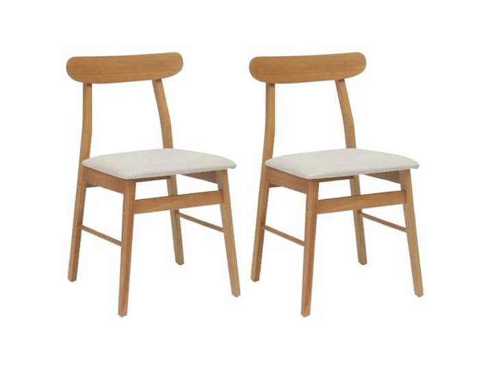 NLQMSU Esszimmerstuhl, 2 Stück, Massivgummi Lackierte Oberfläche, rechteckiges Design, Vintage-Stil, täglicher Gebrauch, Esszimmer, Küche, Büro, Wohnzimmer