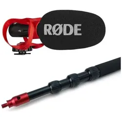 RØDE Mikrofon Videomic Go II Helix Richtmikrofon mit Boompole, Mikrofon