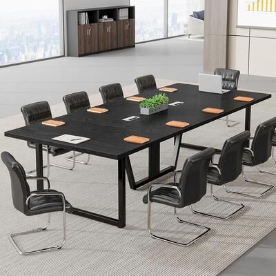 Bluebell 8FT Large Conference Table with Strong Metal Frame for Office Conference