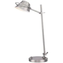 Elstead Lighting, Tischlampe, Spencer LED Tischleuchte 1-fach Nickel gebürstet