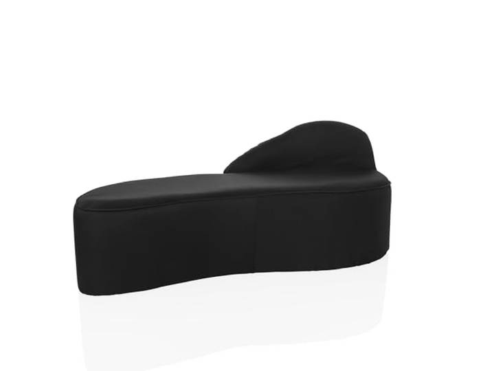 hjh OFFICE Modernes Loungesofa Baracoa Chaiselongue rechtsseitig, Couch Relaxliege gepolstert, Stoffbezug Schwarz
