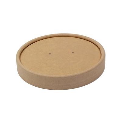 MONOUSO - Kraft-Kraftkarton-Deckel für Ø9,5cm Kraft-Kraft Pappbecher (500 Stück)