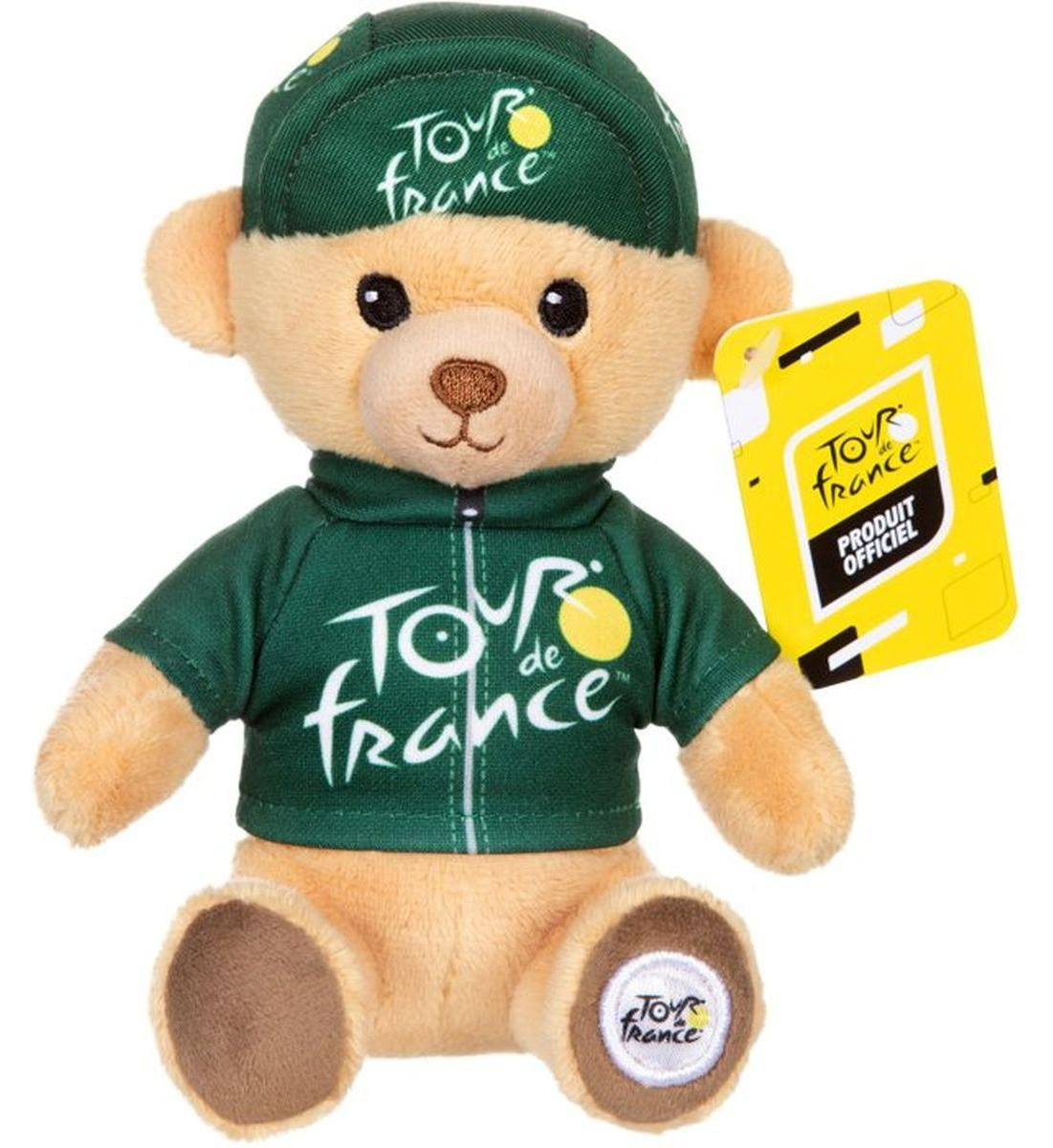Gipsy Toys Tour de France knuffelbeer met groen sprinterstrui en pet - 15 cm