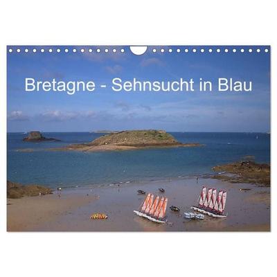 Bretagne - Sehnsucht in Blau (Wandkalender 2027 DIN A4 quer), CALVENDO Monatskalender
