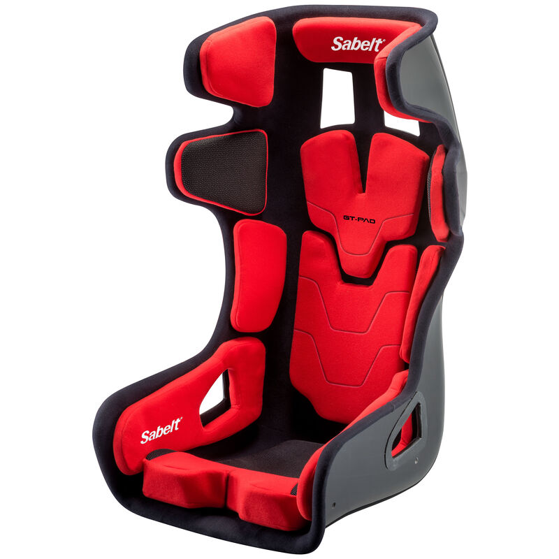 Sabelt GT PAD XL Rennsitz, Glasfaser-Schale, FIA-geprüft, modular - schwarz/rot