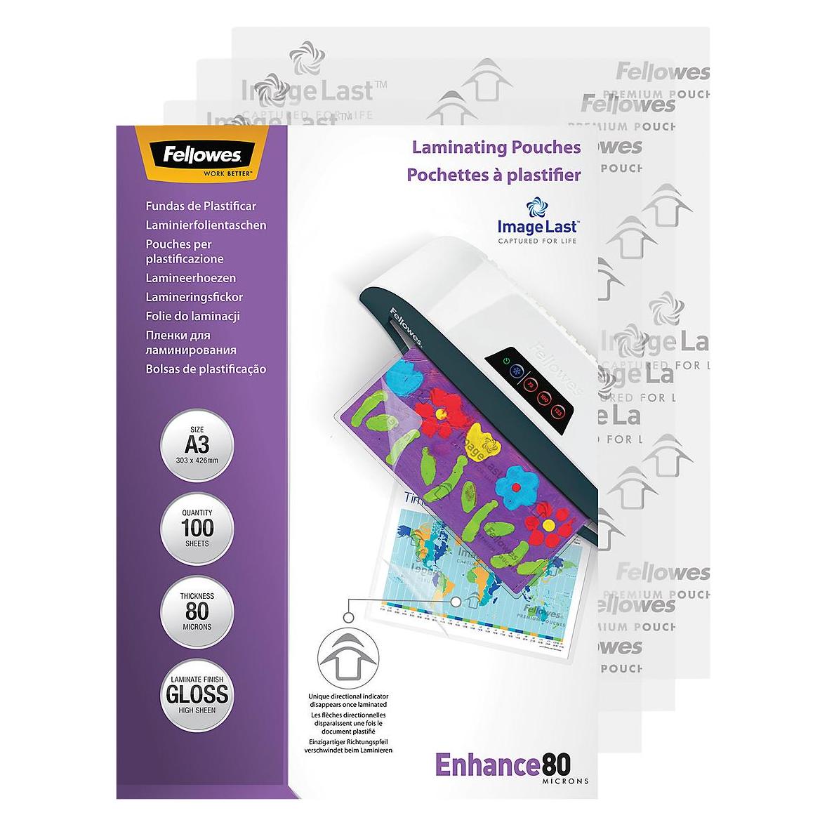 Fellowes Enhance 80 (A3, 100 Stk., 80 µm) (5306207)