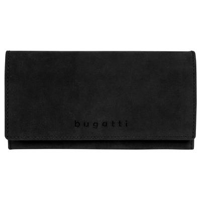 Geldbörse BUGATTI "BUGATTI Damen LUCA echt Leder", Damen, schwarz, Leder, unifarben, Kleinlederwaren, echt Leder