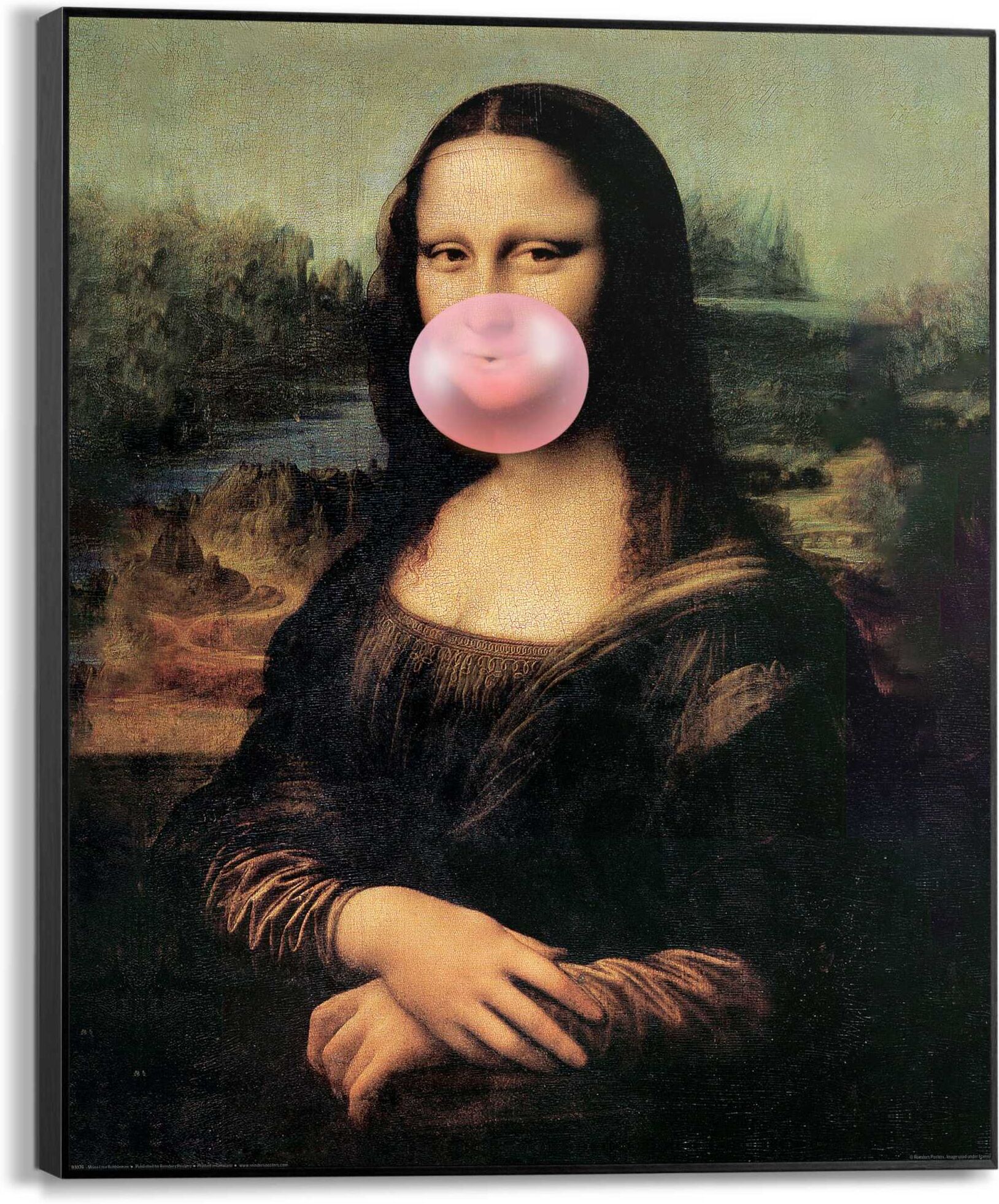 Reinders! Wandbild REINDERS "Mona Lisa Bubblegum", braun (farbe bild(er): braun), B:40cm H:50cm T:3cm, MDF, Bilder, Wandbild farbe bild(er): braun B/H/T: 40cm x 50cm x 3cm