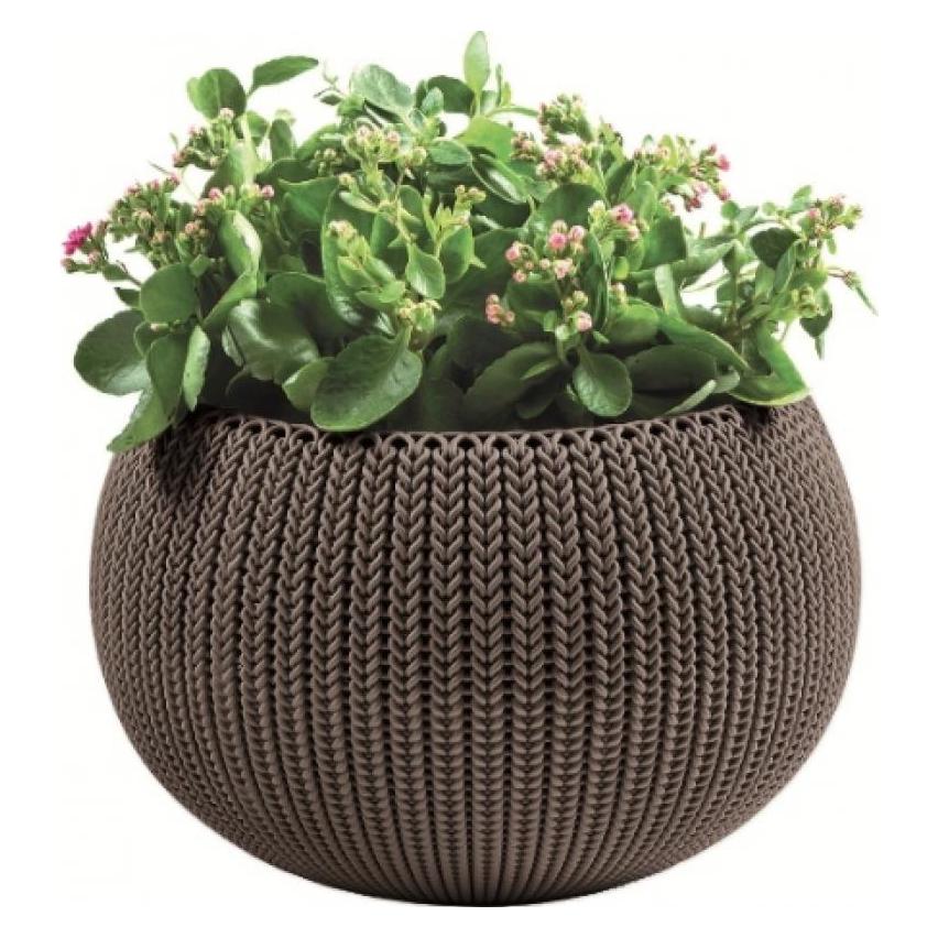 Keter Doniczka COZIES KNIT - jasny brąz (36 x 36 x 23 cm) (KETER)
