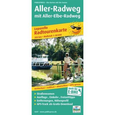 Publicpress Leporello Radtourenkarte Aller-Radweg mit Aller-Elbe-Radweg 1:50.000, Sonstige von , KOMPASS Freytag & Berndt, 978-3-89920-207-6