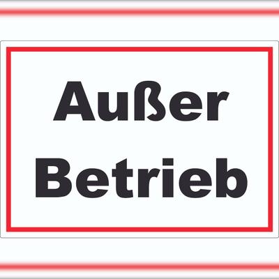HB-Druck Außer Betrieb Aufkleber A5 (148x210mm)