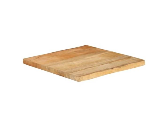 HGPOTUY Tischplatte mit Baumkante 60x60x3,8 cm Massivholz Mango Massives Mangoholz, rustikale Naturkante, vielseitig kombinierbar, leichte Reinigung, Unikat in Farbe und Maserung