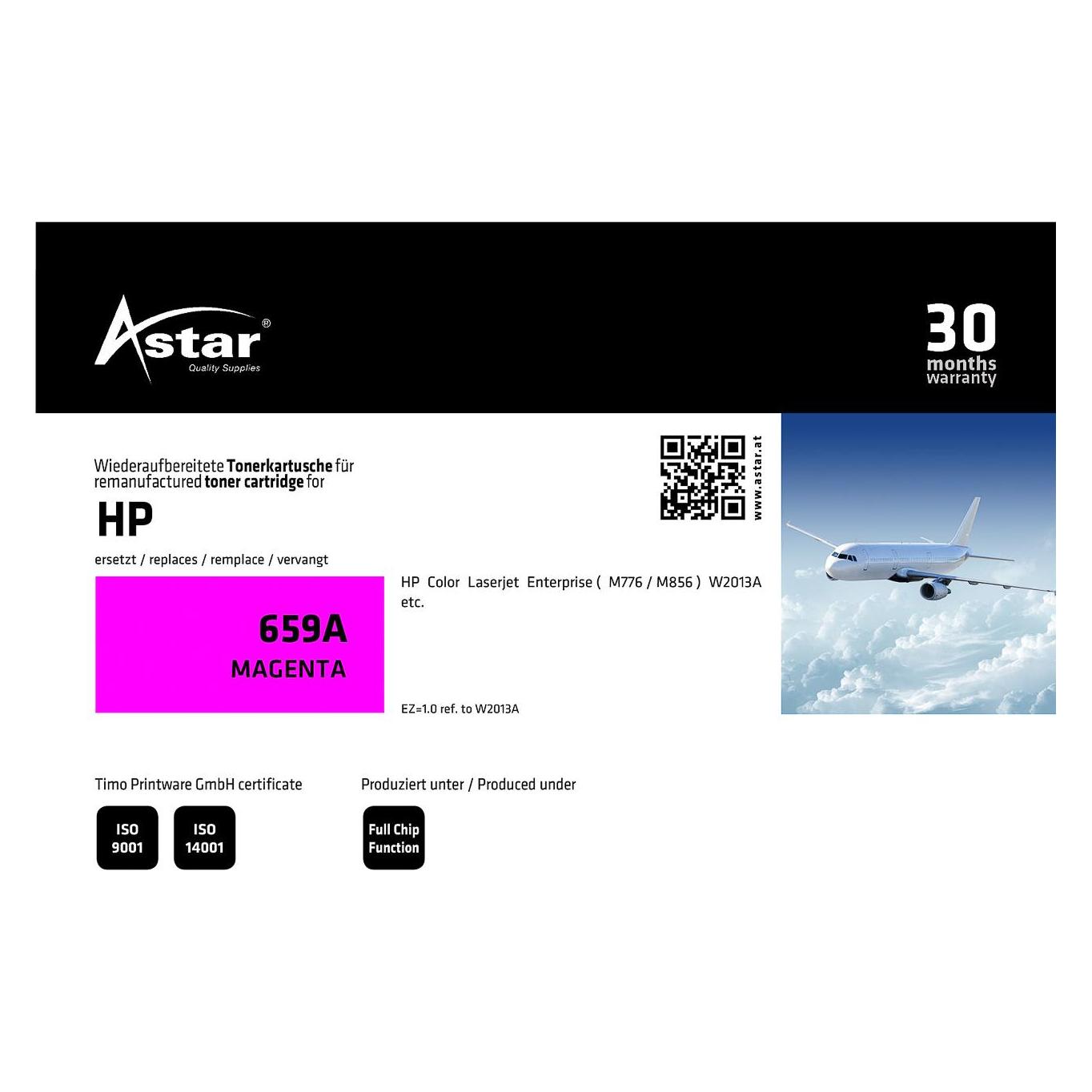 Astar AS20411 HP 659A CLJ Toner magenta rebuilt 13.000Seiten Chip (AS20411)