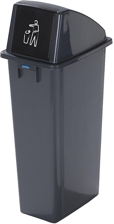 Robuster Wertstoffsammler, mit hohem Deckel, Volumen 80 l, Einwurfklappe Probbax