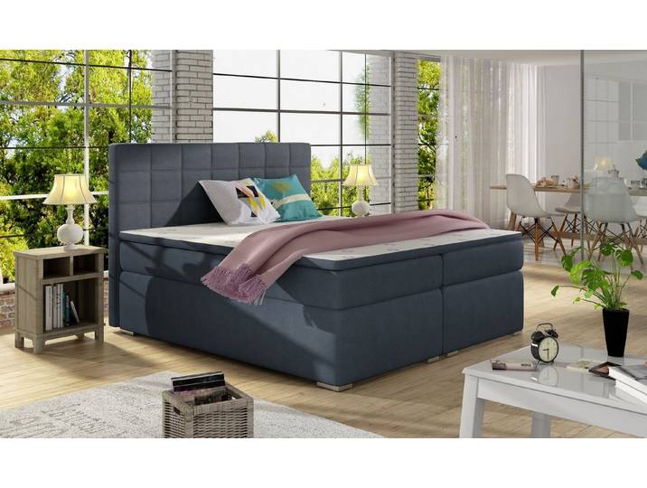 Best for Home Boxspringbett Alice mit Bettkasten & Bonellfederkern inkl. Topper (140x200 160x200 180x200 cm), Handwerksqualität, TOP Preis-Leistungs-Verhältnis