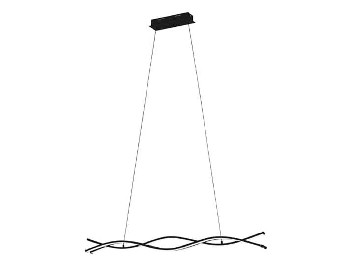 Eglo LED Suspension Lasana 3\, lampe suspendue 3 flammes\, luminaire suspendu en acier et plastique\, suspension noire et blanche\, lampe de salon suspendue\, lumière blanc chaud