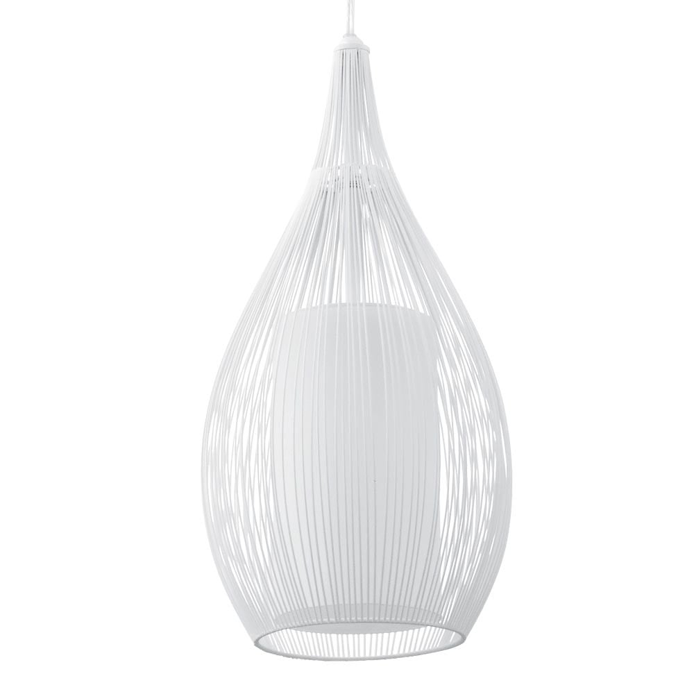 Eglo Razoni Design Hanglamp Wit - Glas en Metaal - E27 - IP20