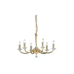 Brumberg 00859016 Pendelleuchte, gold E14, 6x40W max. IP20