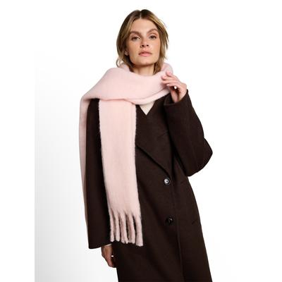 Schal TOM TAILOR, Damen, rosa (light pastel pink), Web, Materialmix, Modetücher Schal, mit Fransen