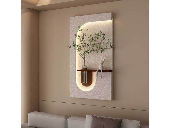 Décoration d'entrée mur LED lampe plante verte couloir couloir moderne suspendu peinture haut de gamme salon créer une lumière murale