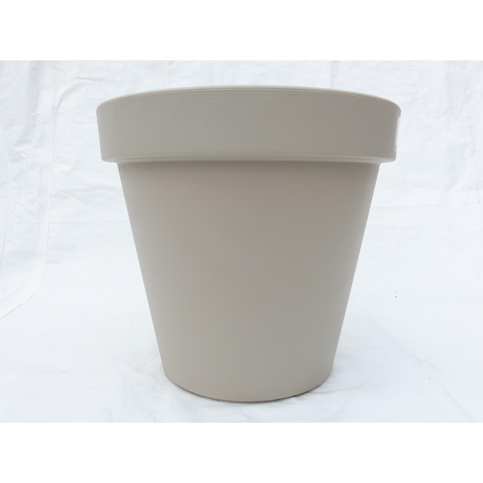 Pflanzkübel E&K, beige, Taupe rund Ø80cm, Pflanztopf Blumentopf Kübel XXL groß outdoor indoor