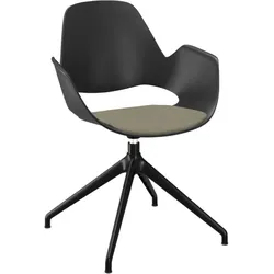 Schreibtischstuhl FALK Aluminium schwarz beige